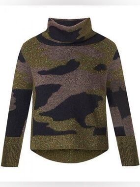 Veronica Beard Davis Camo turtleneck Sweater size XS/S